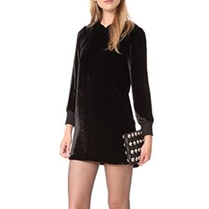 alice + olivia Barron Hooded Velvet Dress